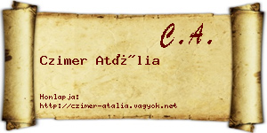 Czimer Atália névjegykártya